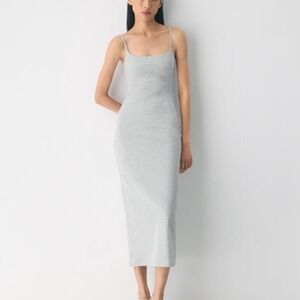 NWT Aritzia Casual Contour Summon Maxi Cami Dress Heather Chrome XS
